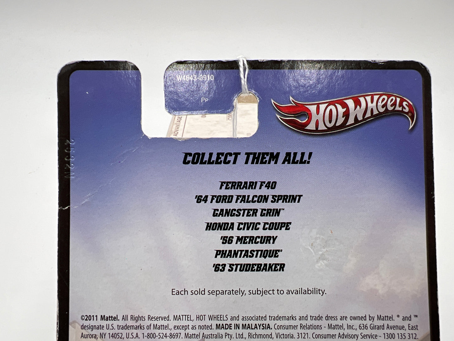 Hot Wheels Boulevard Underdogs 64 Ford Falcon Sprint Blue #3 Card Not Perfect 245F