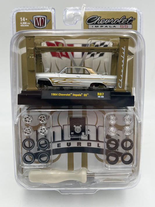 2026 M2 Machines R87 Model Kits 1964 Chevrolet Impala SS White/Gold 203G