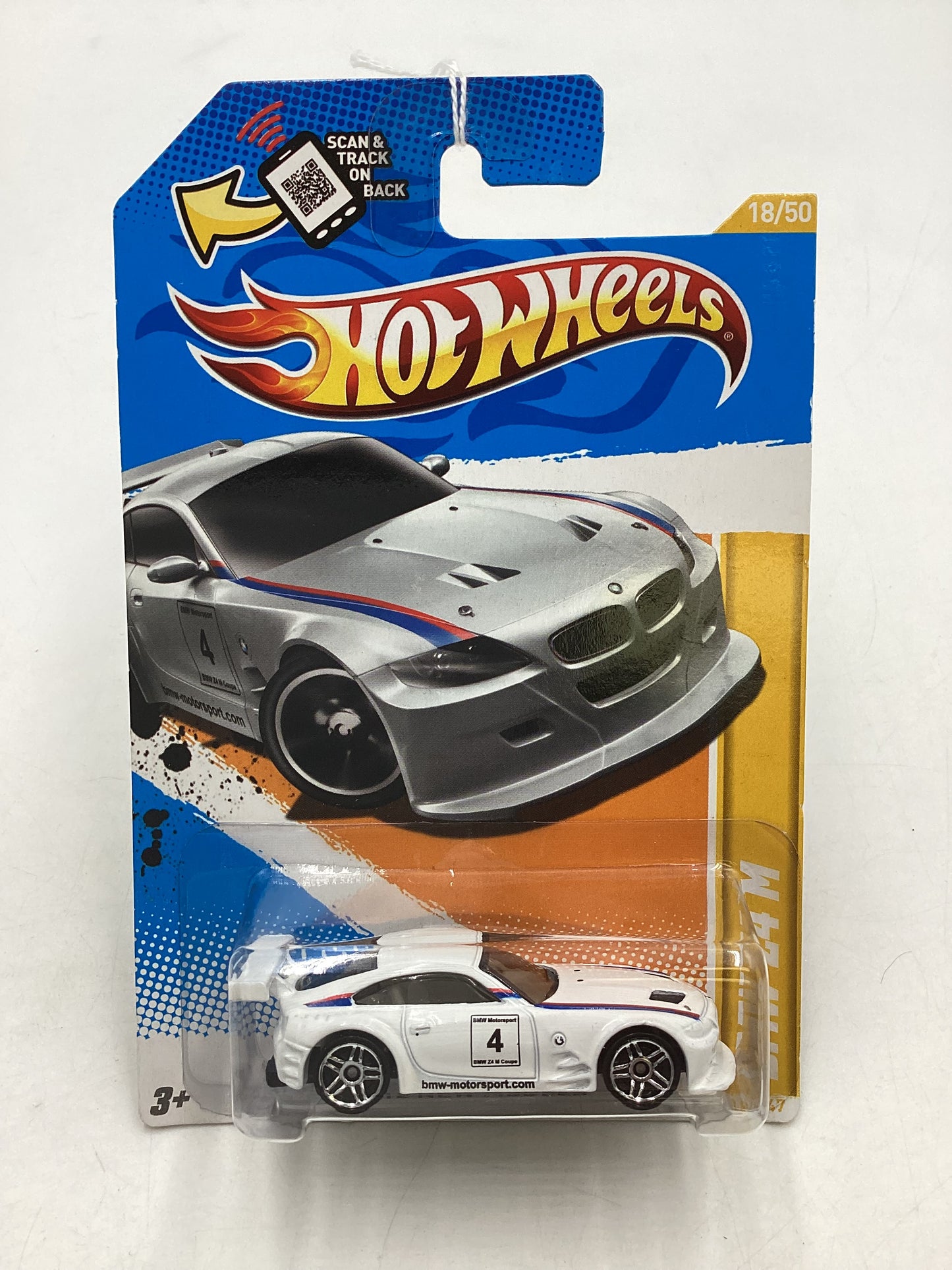 2012 Hot Wheels #018 BMW Z4 M White 107H