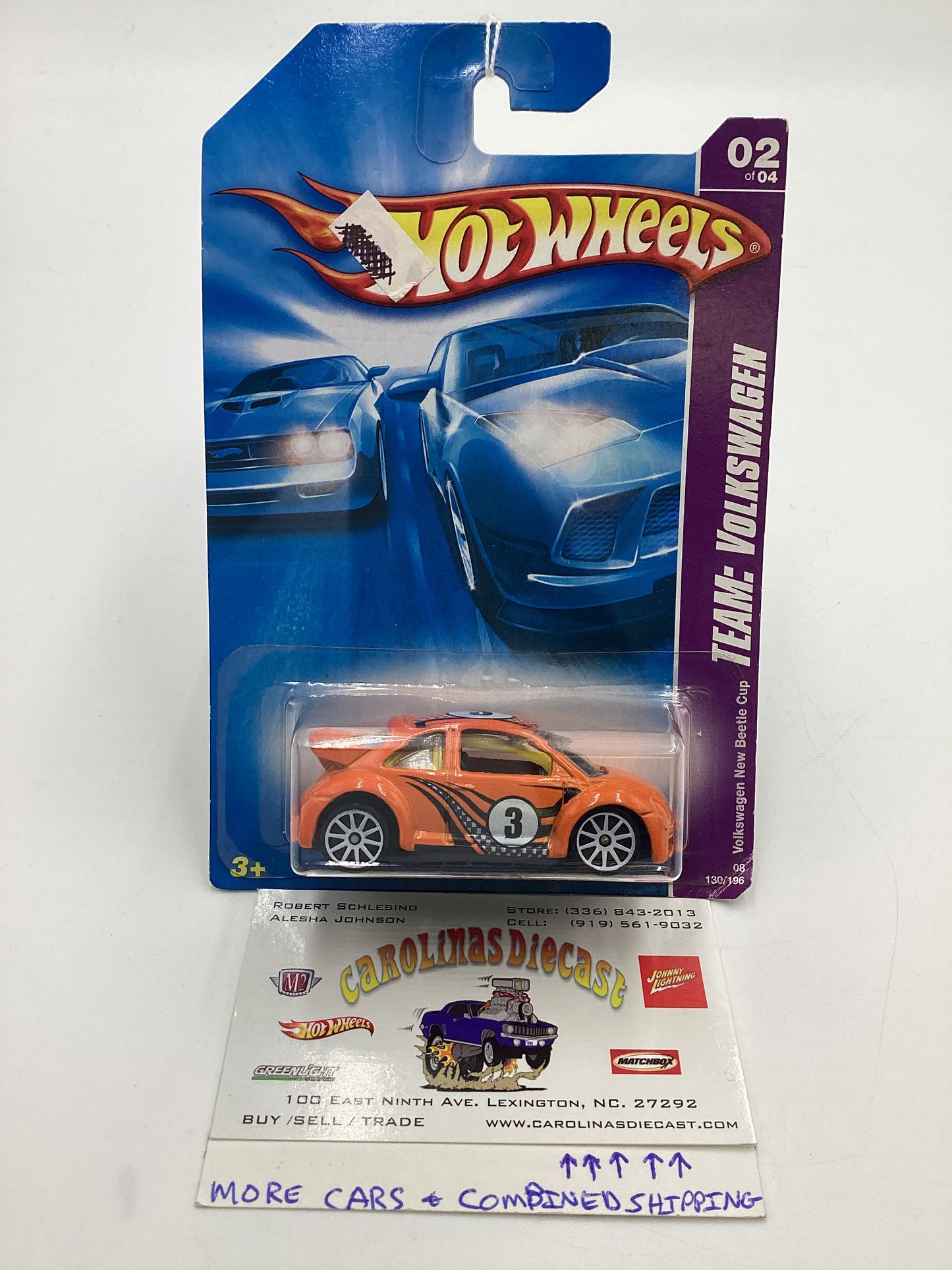 2008 Hot Wheels HW Team: Volkswagen #130 Volkswagen New Beetle Cup Orange 97E