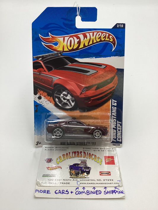 2011 Hot Wheels #162 Ford Mustang GT Concept Maroon