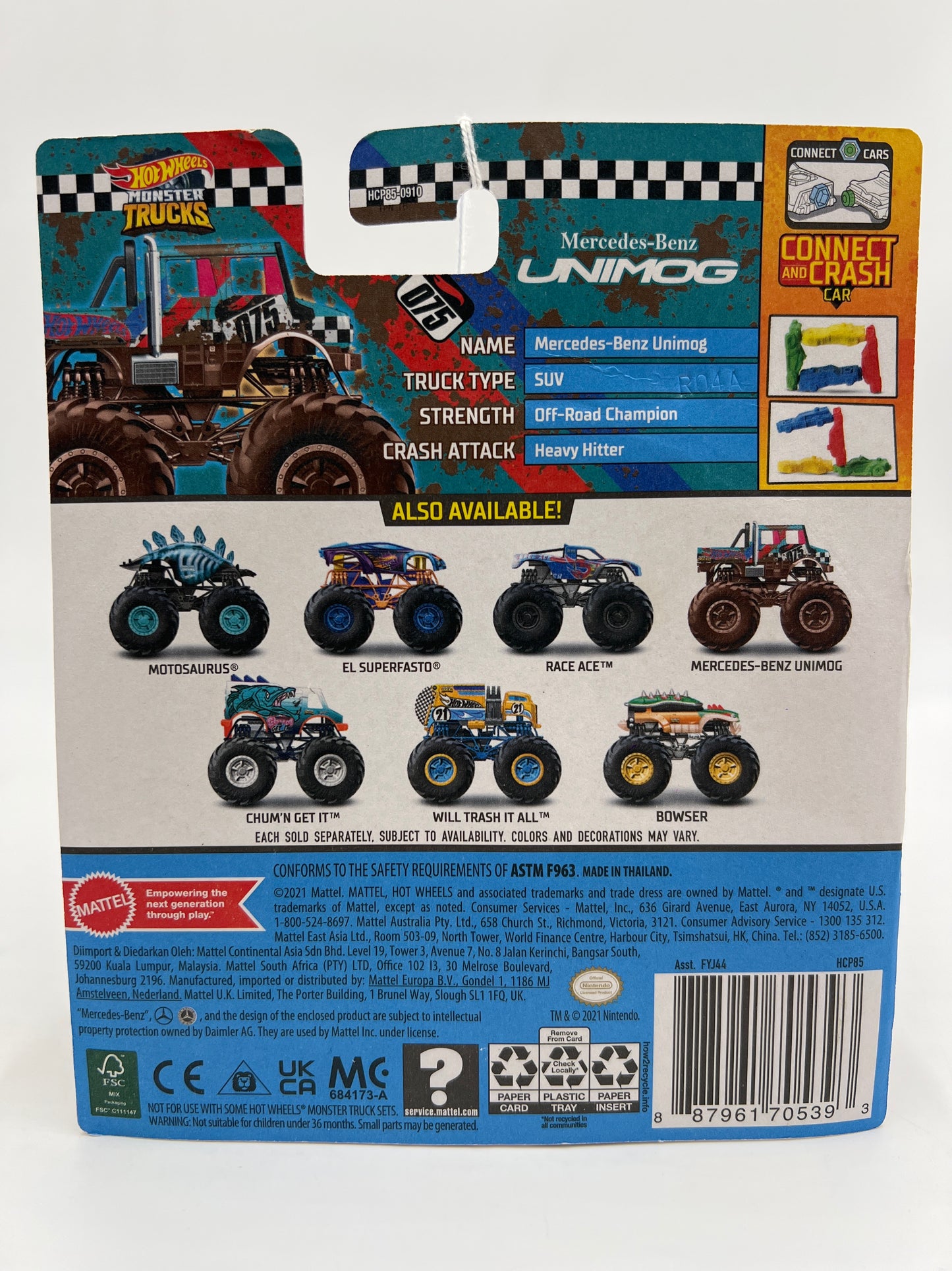 2022 Hot Wheels Monster Trucks Off-Road Race #48 Mercedes-Benz Unimog 132G