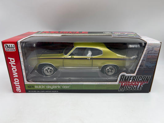 Auto World 1:18 Scale Hemmings Muscle Machines #27/300 1971 Buick Skylark GSX Green VHTF