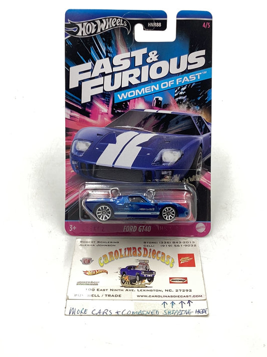 2024 Hot wheels fast and furious Women of Fast Ford GT-40 4/5 151H
