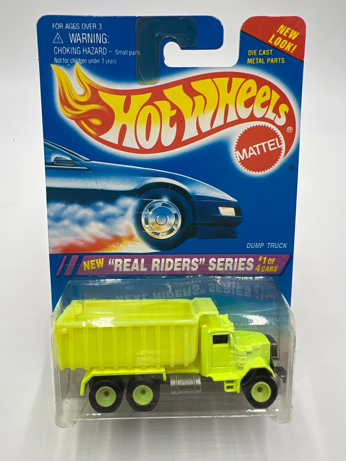 1995 Hot Wheels Real Riders Series 1/4 #317 Dump Truck Yellow W/Protector