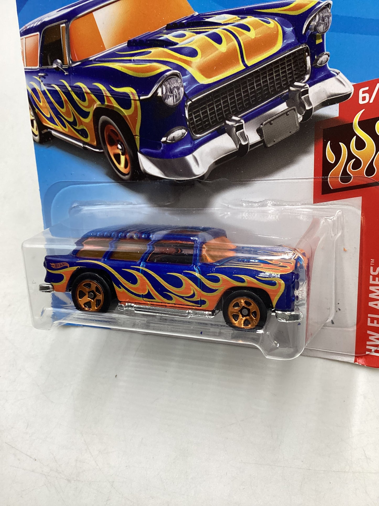 2018 Hot Wheels #146 Blue Classic 55 Nomad 6E