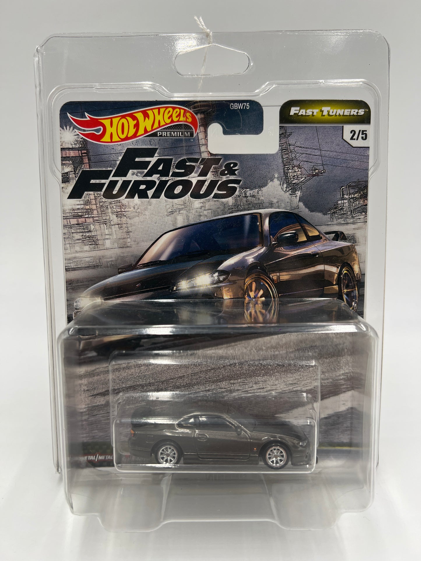 Hot Wheels Premium Fast & Furious Fast Tuners #2 Nissan Silvia S15 Gray W/Protector 1