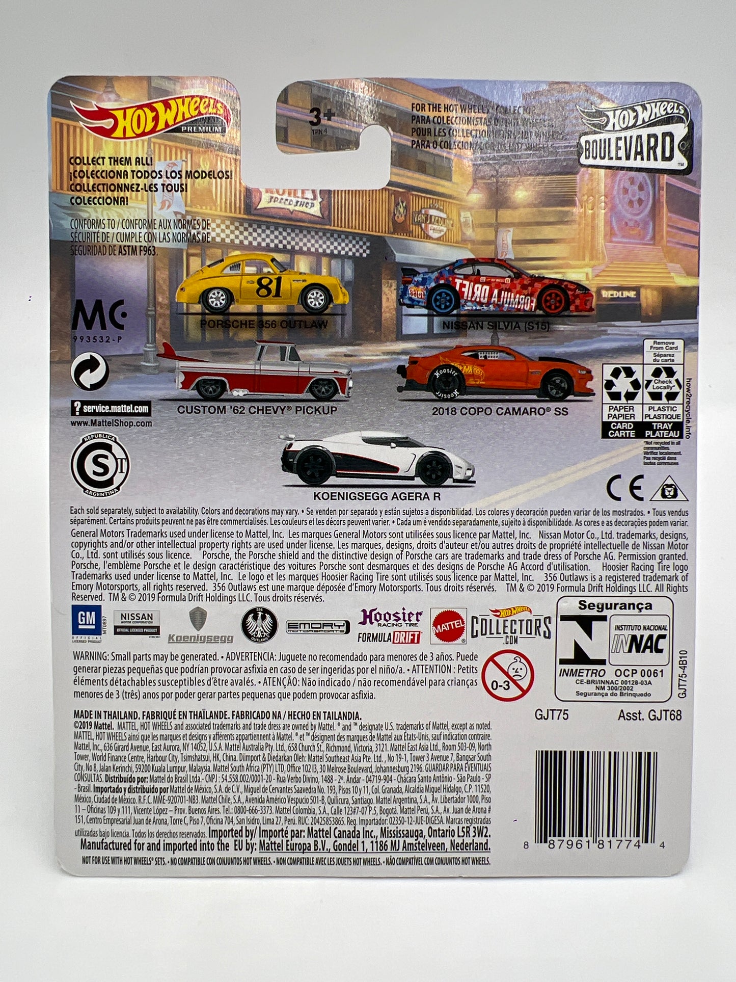 Hot Wheels Premium Boulevard #7 Nissan Silvia S15 Formula Drift W/Protector