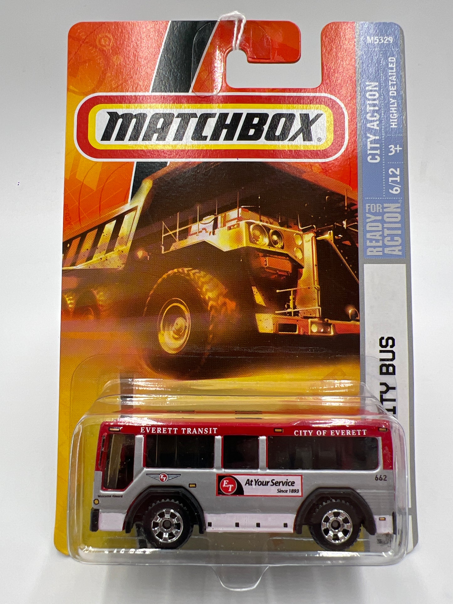 Matchbox City Action #50 City Bus Silver/Red 217E