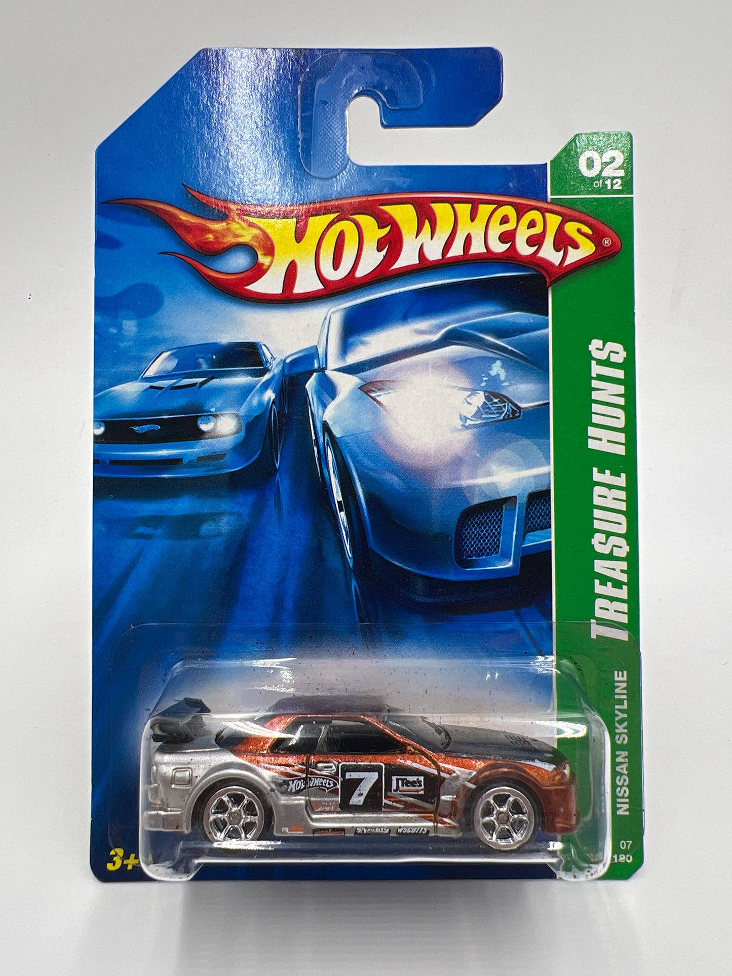2007 Hot Wheels Super Treasure Hunt #122 Nissan Skyline Minor Flaking W/Protector