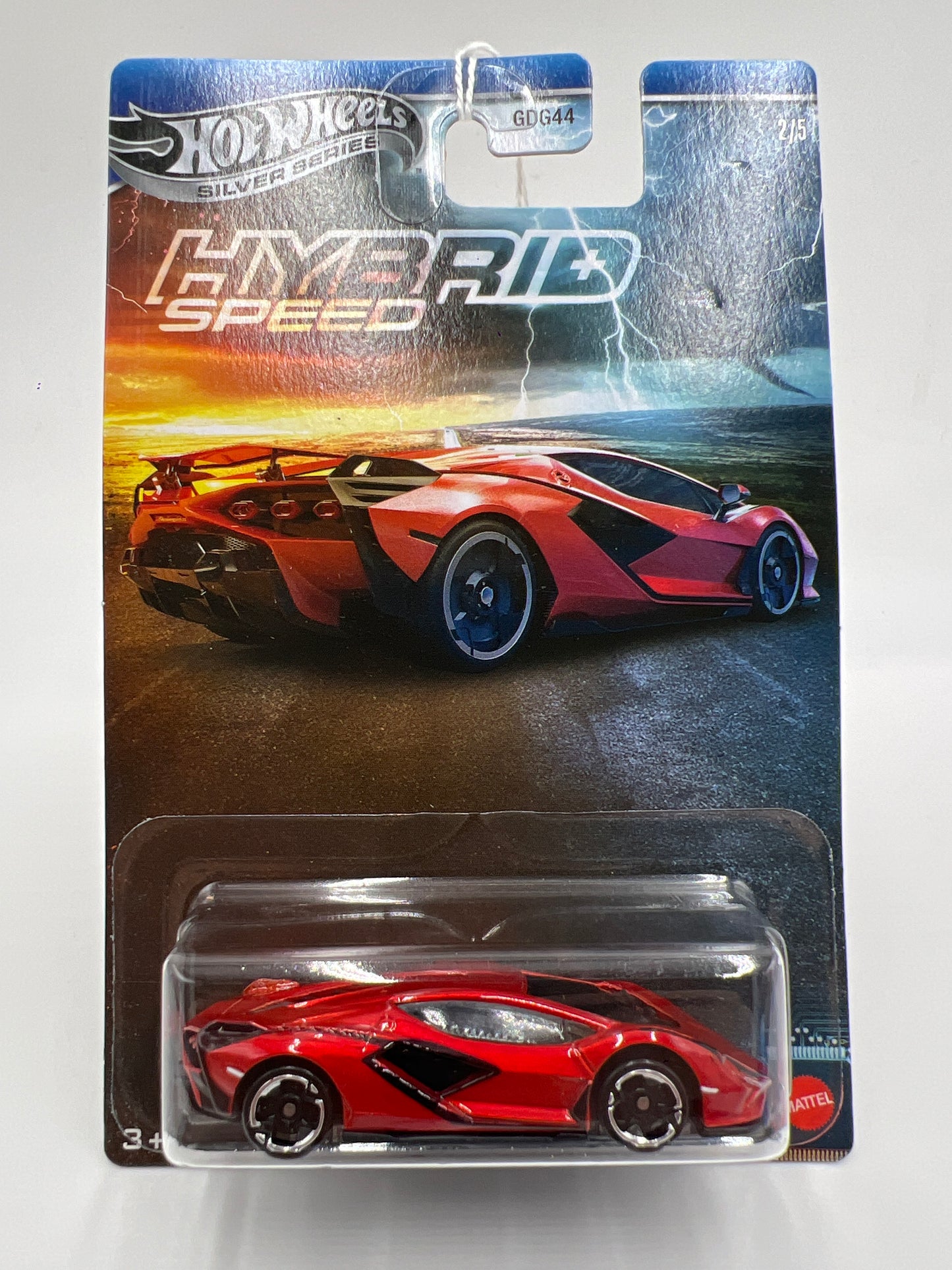 2025 Hot Wheels Silver Series Hybrid Speed #2 Lamborghini Sian FKP 37 Red 154A