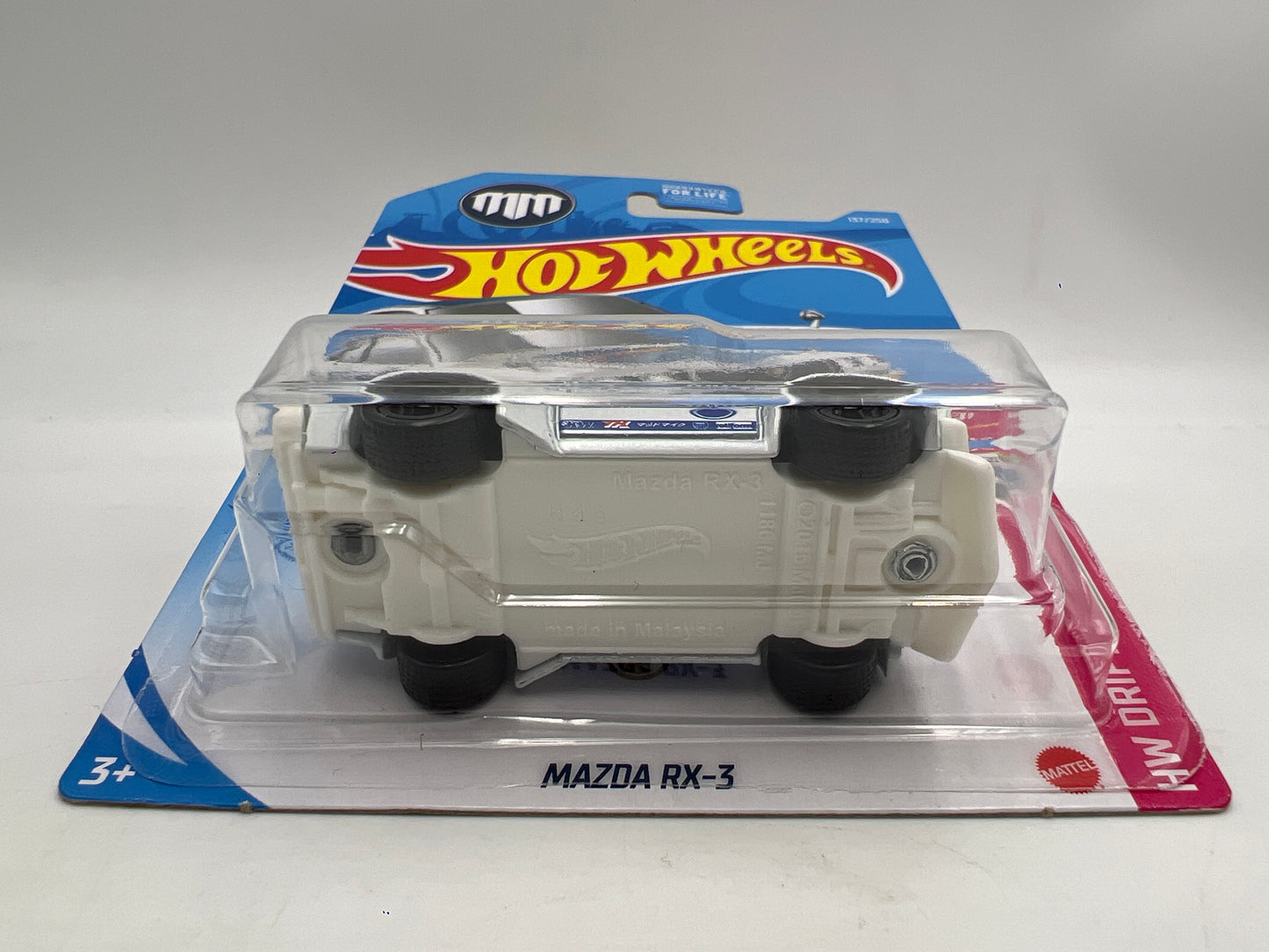 2021 Hot Wheels Super Treasure Hunt #137 Mazda RX-3 White W/Protector