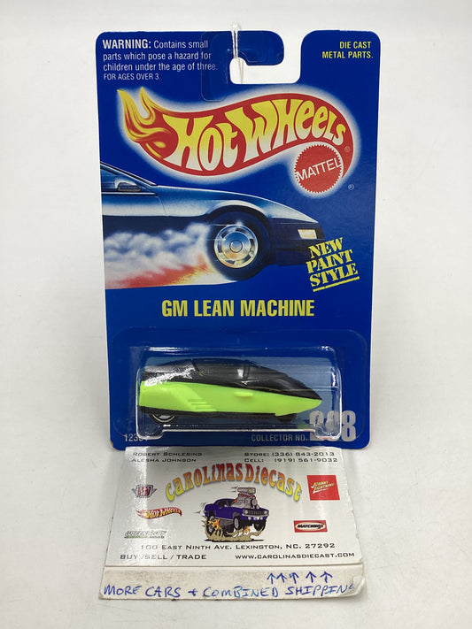 Hot Wheels Blue Card Collector No. 268 GM Lean Machine Green UH Chrome Wheels 237H