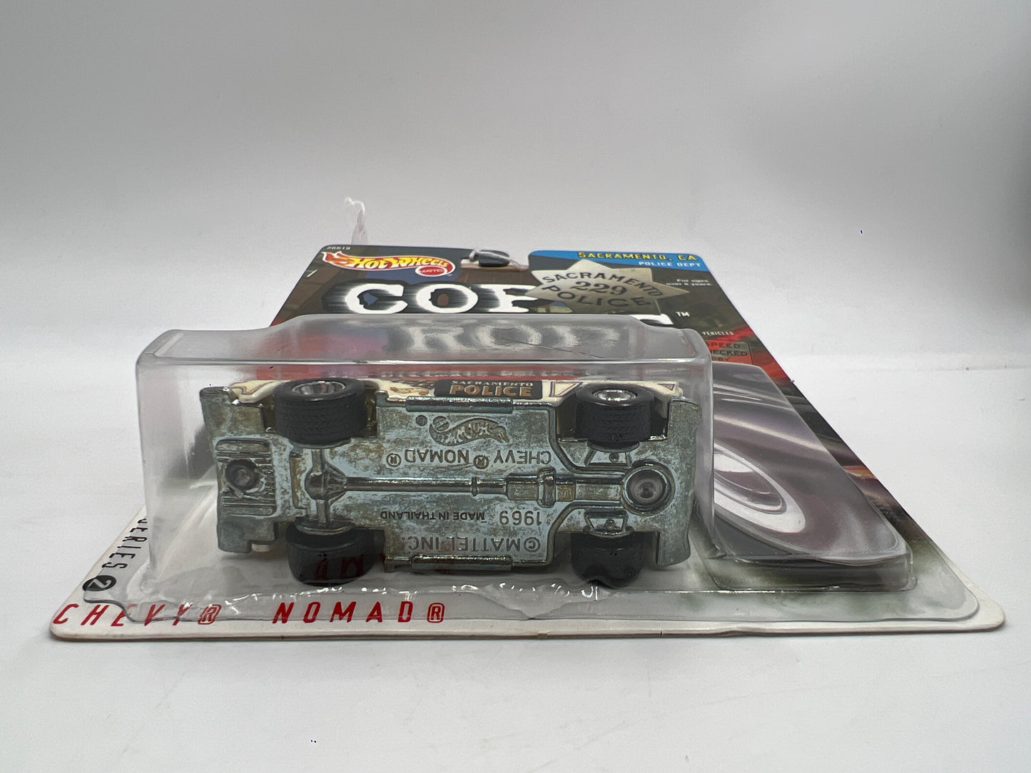 Hot Wheels Cop Rods Series 2 Sacramento CA Chevy Nomad W/Real Riders Cracked Blister SR