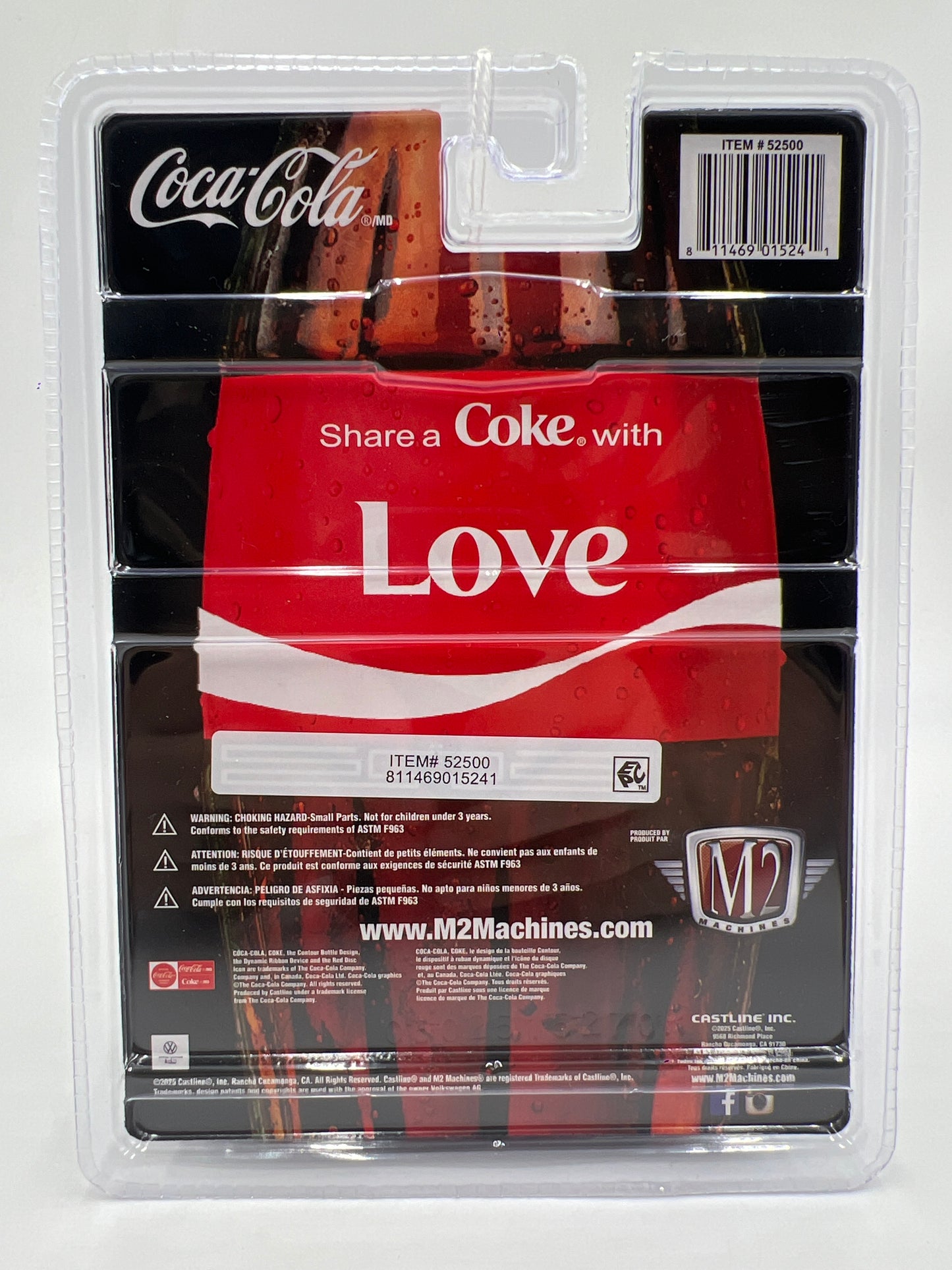 M2 Machines Coca Cola 1953 VW Beetle Deluxe European Model Red A58 204D