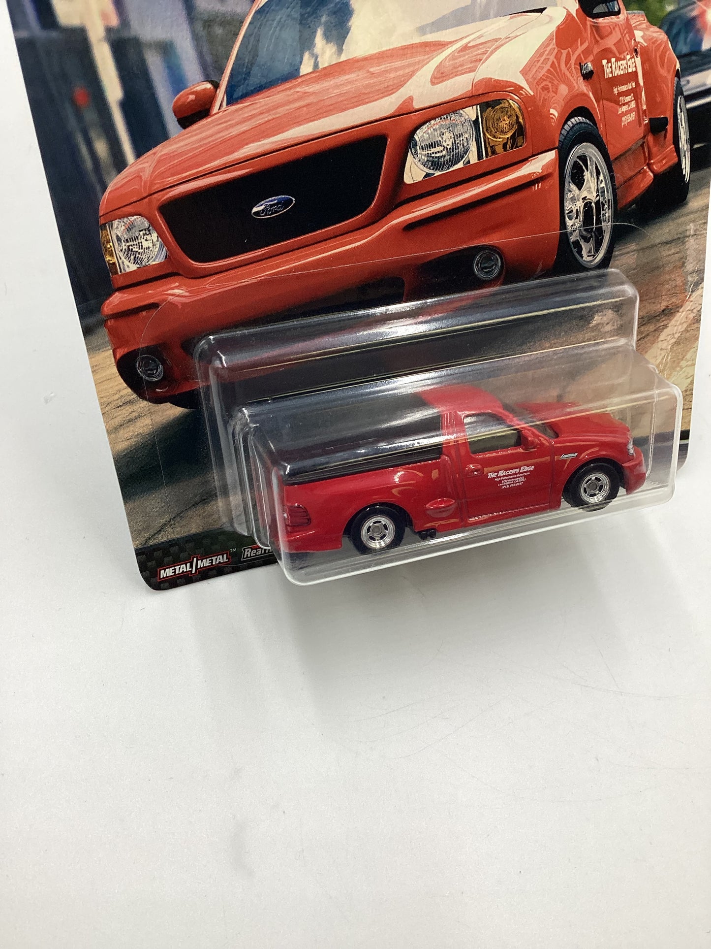 Hot Wheels Fast and Furious Motor City Muscle Ford F-150 SVT Lightning Red Creased Corner 246B