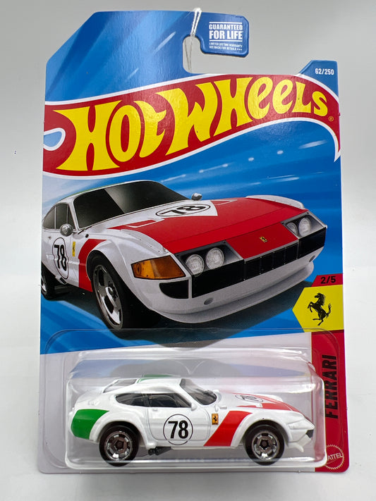 2026 Hot Wheels K Case #62 Ferrari 365 GTB4 Competizione White