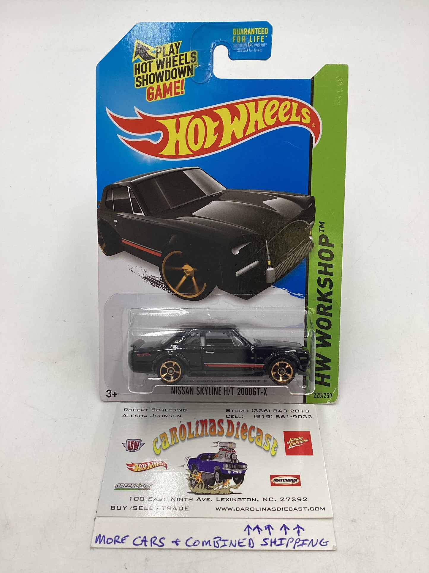 2014 Hot Wheels Workshop #225 W/ Roll Cage Nissan Skyline H/T 2000GT-X with protector