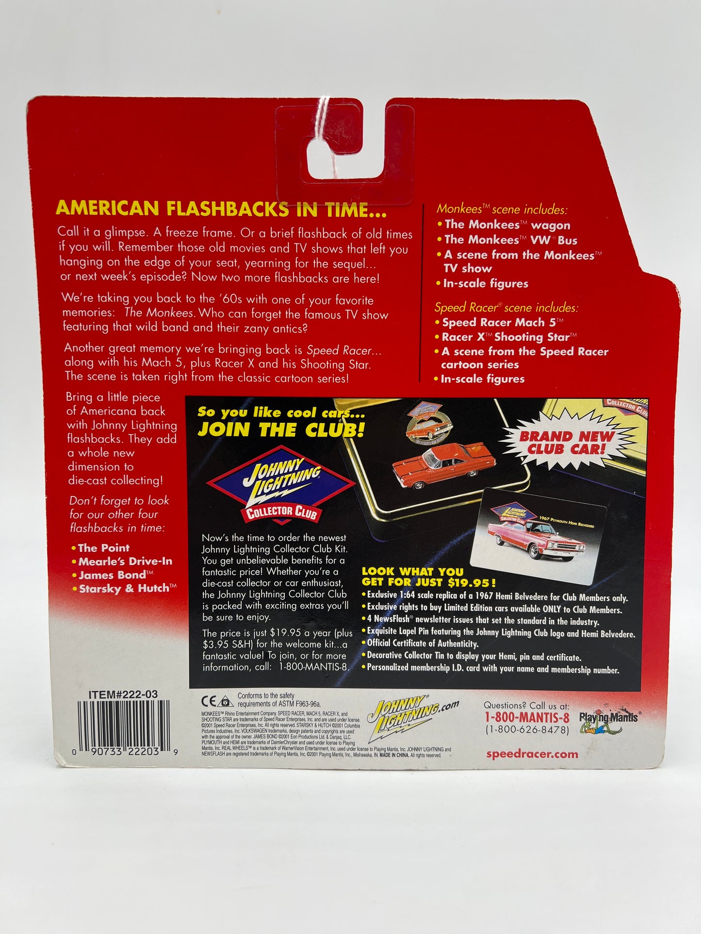 Johnny Lightning Speed Racer American Flashbacks In Time 2 Pack Speed Racer And Racer X