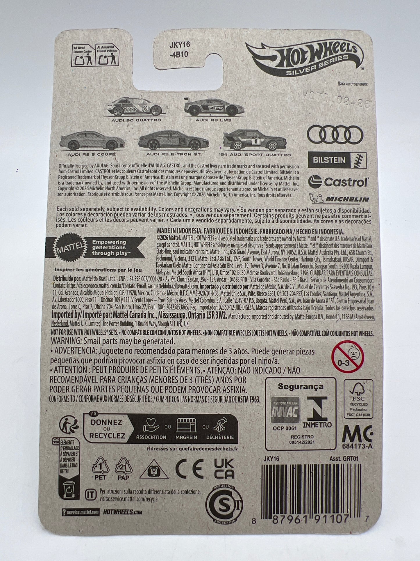 2026 Hot Wheels Silver Series Audi #2 Audi R8 LMS Silver