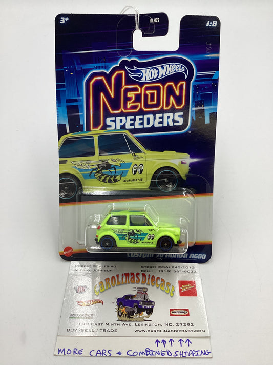 2025 Hot Wheels Neon Speeders #1 Custom 70 Honda N600 Yellow 159A