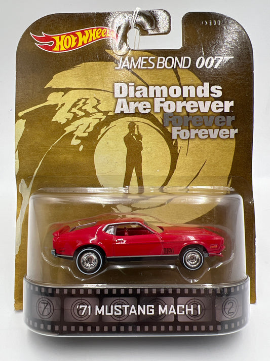 Hot Wheels Retro Entertainment 007 Diamonds Are Forever 71 Mustang Mach 1 Red