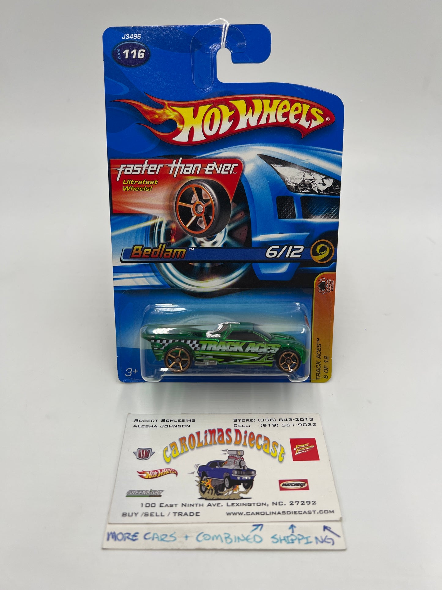 2006 Hot Wheels Faster Than Ever Track Aces #116 Bedlam Green 114D