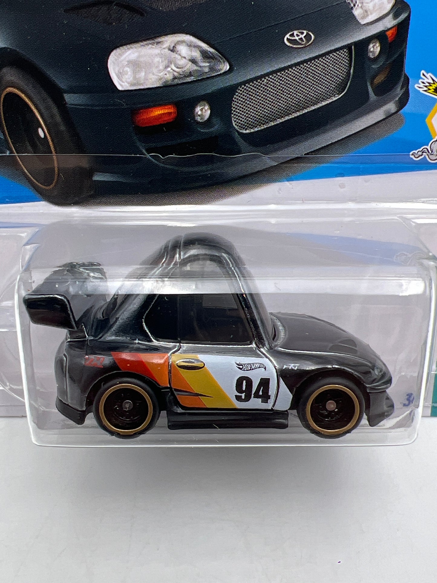 2026 Hot Wheels K Case Super Treasure Hunt #222 94 Toyota Supra Black W/Protector