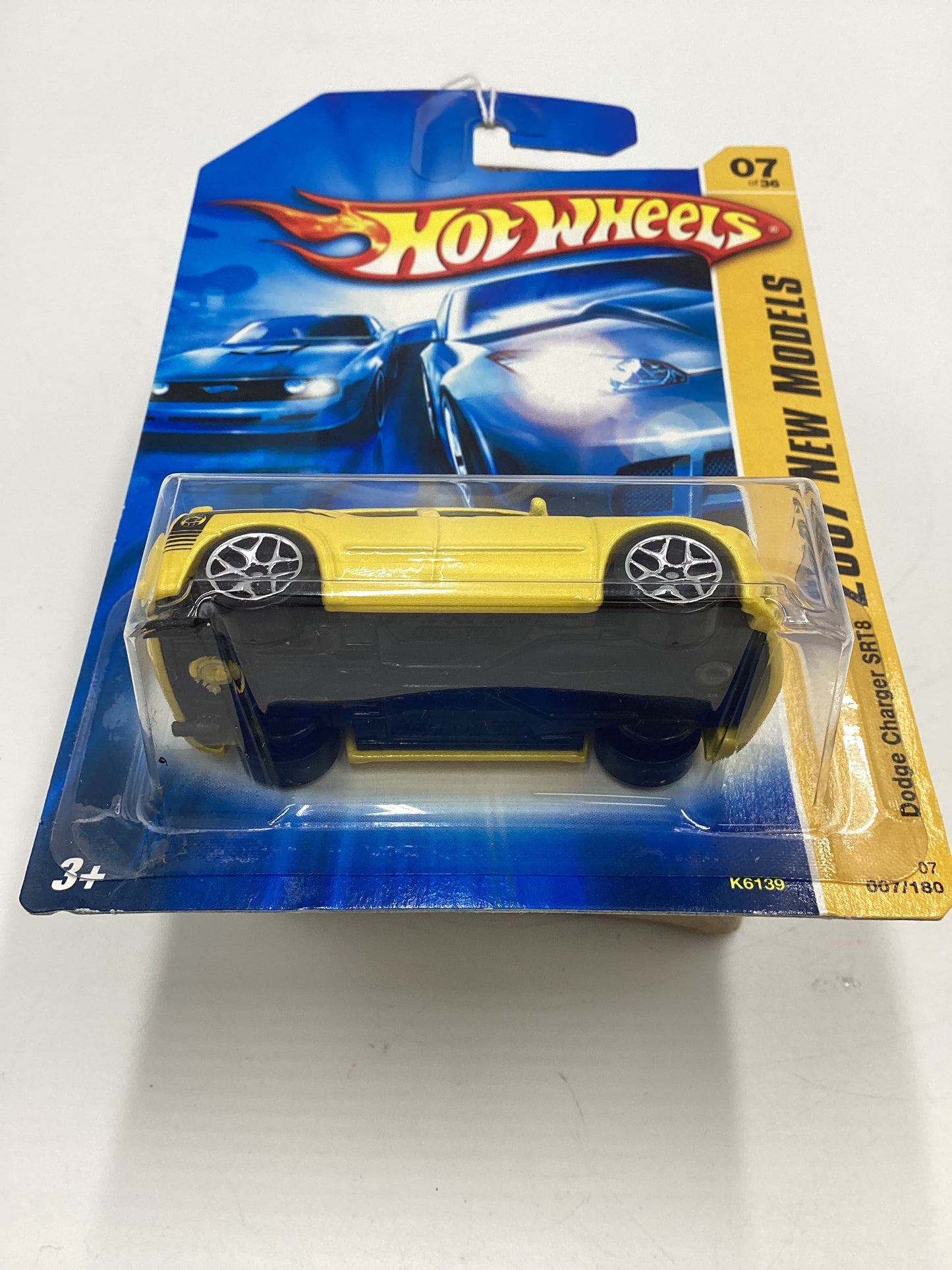 2007 Hot Wheels New Models #7 Dodge Charger SRT8 Yellow 50B