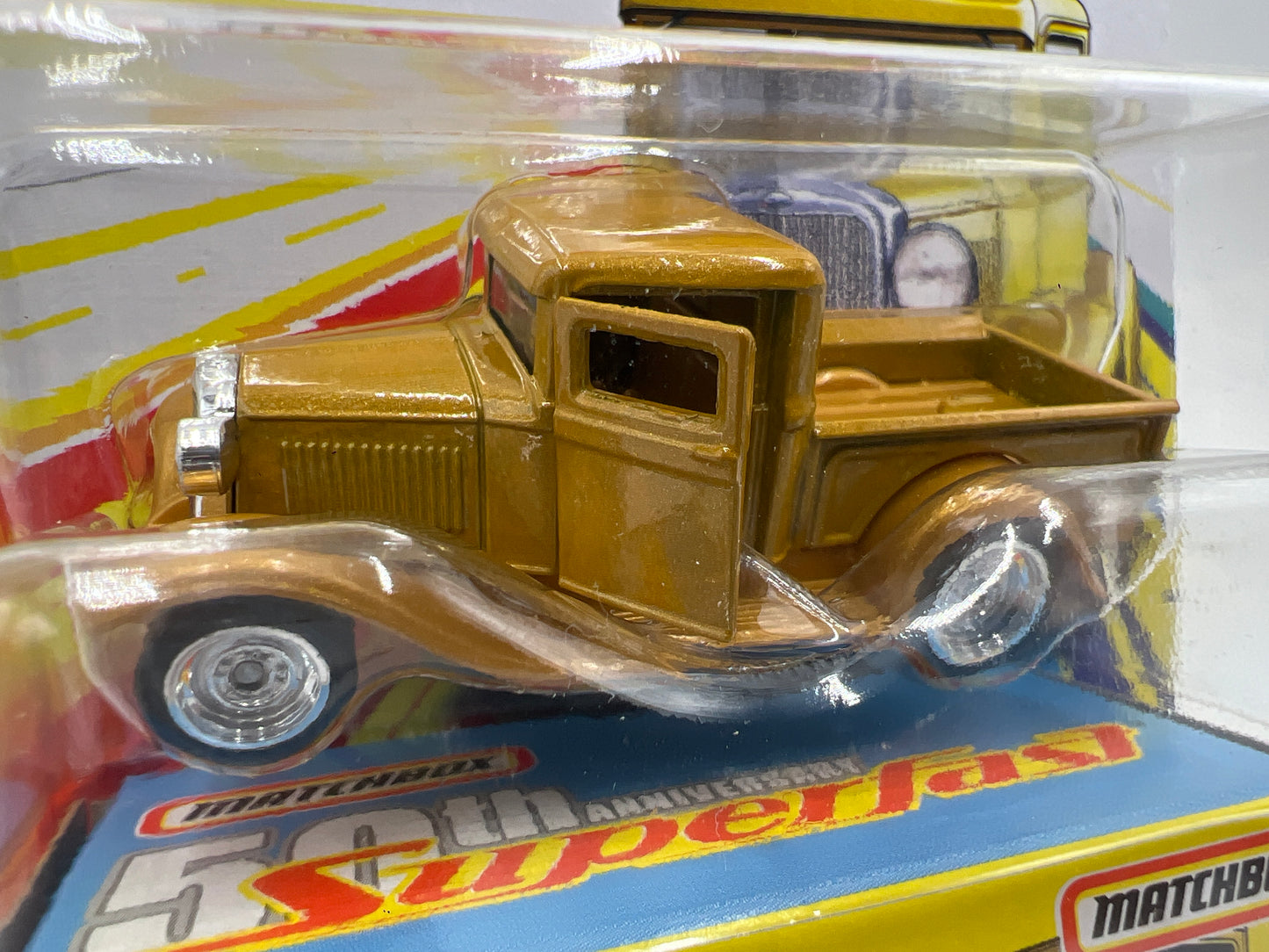 Matchbox 50th Anniversary Superfast #8 32 Ford Pickup Gold 172i