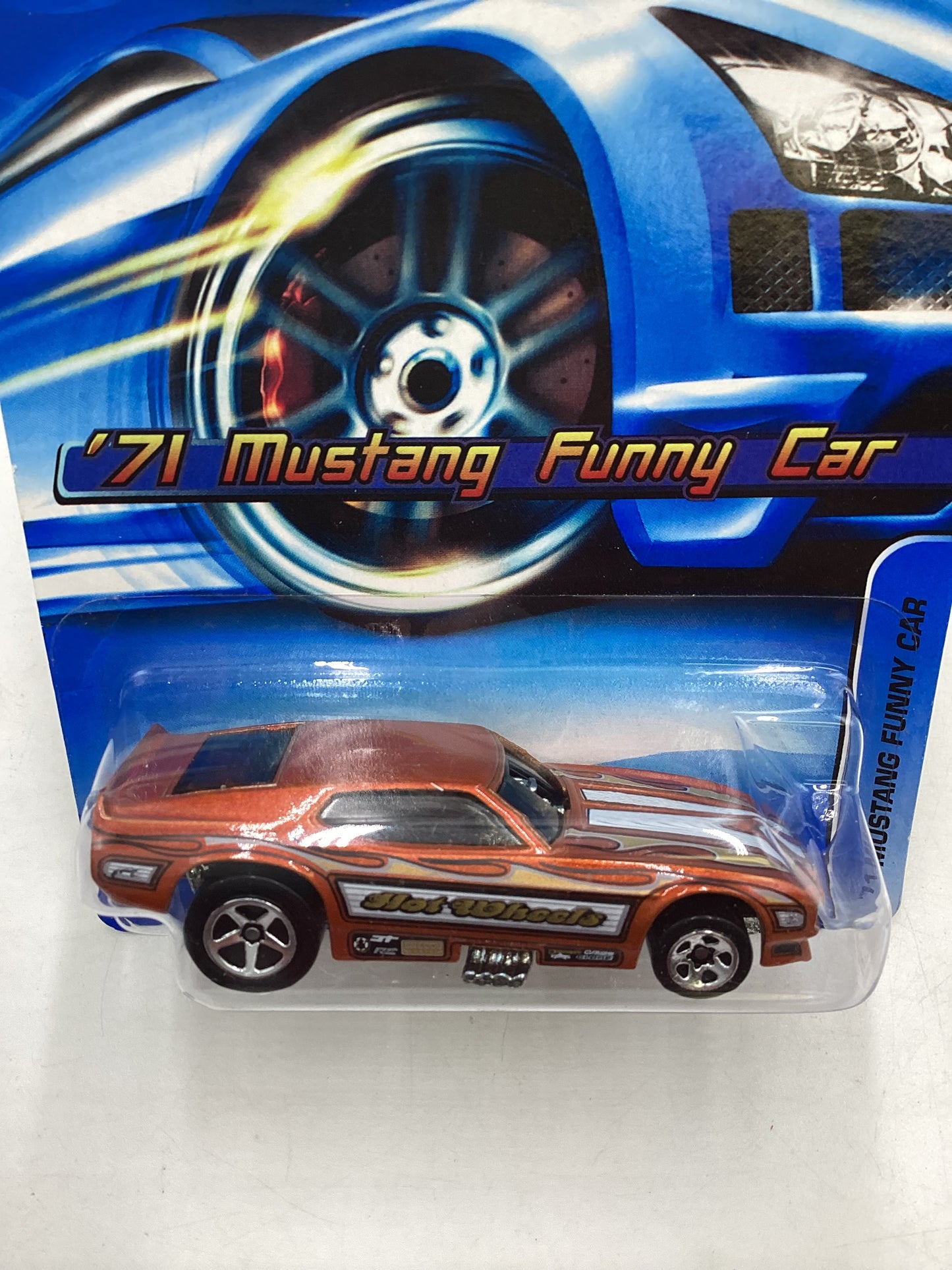 2005 Hot Wheels #182 Orange 71 Mustang Funny Car 24H