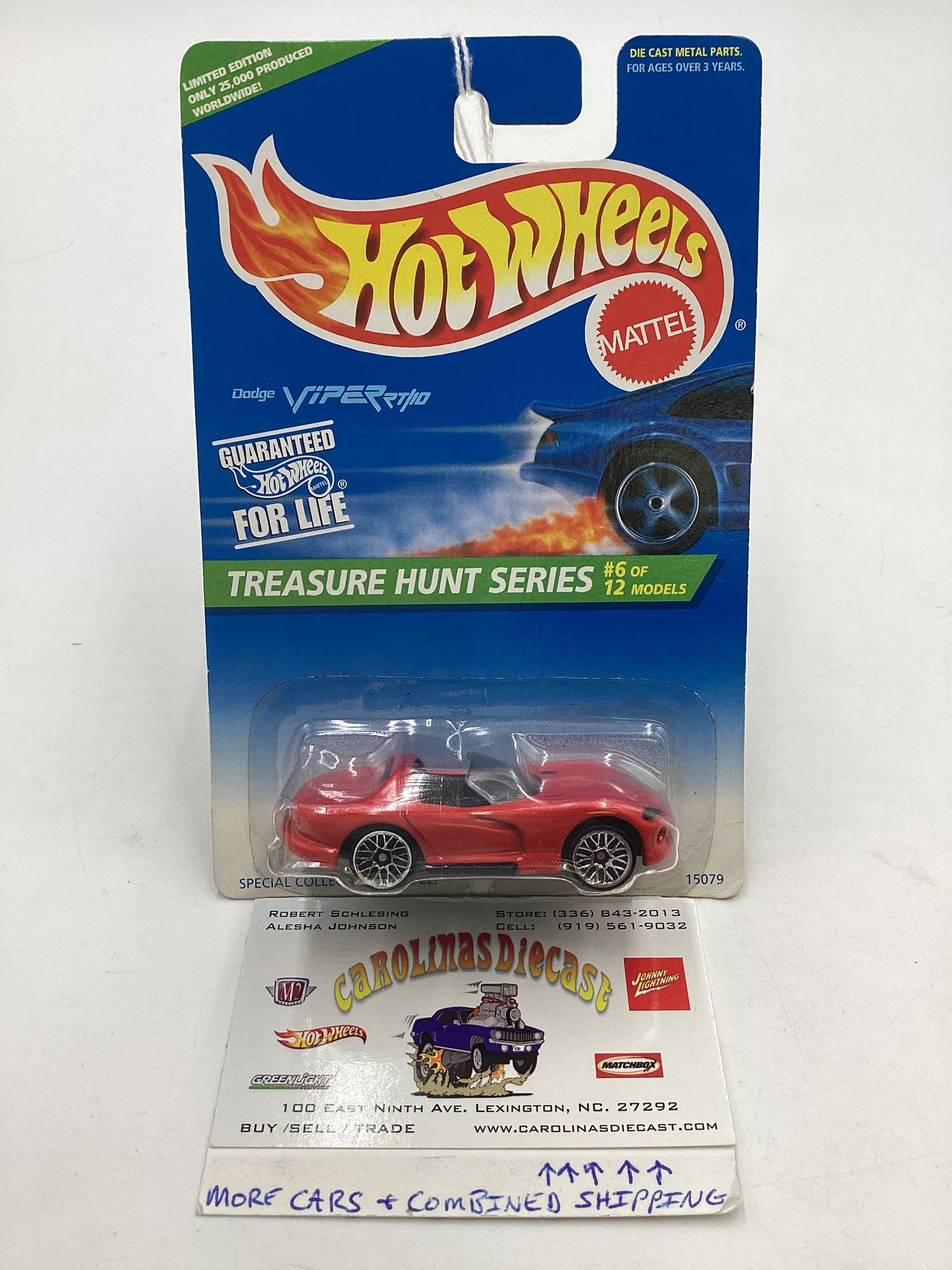 1996 Hot Wheels Treasure Hunt 6/12 Dodge Viper RT/10 Red #433 273E