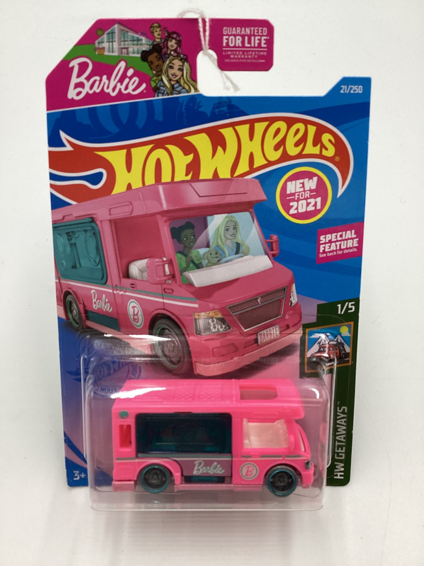 2021 Hot Wheels #21 Barbie Dream Camper Pink 123E