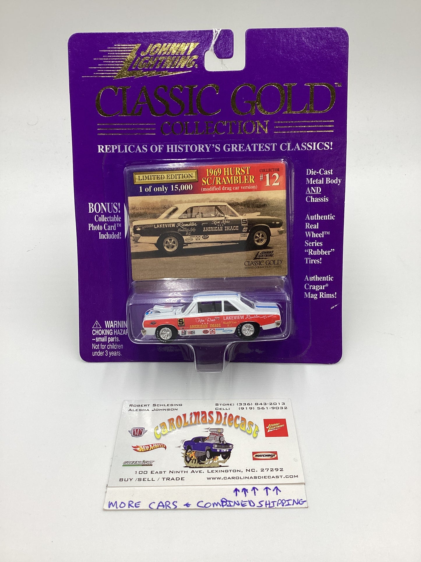 JOHNNY LIGHTNING CLASSIC GOLD Collection #12 1969 Hurst SC/Rambler Modified Drag Car Version 228F