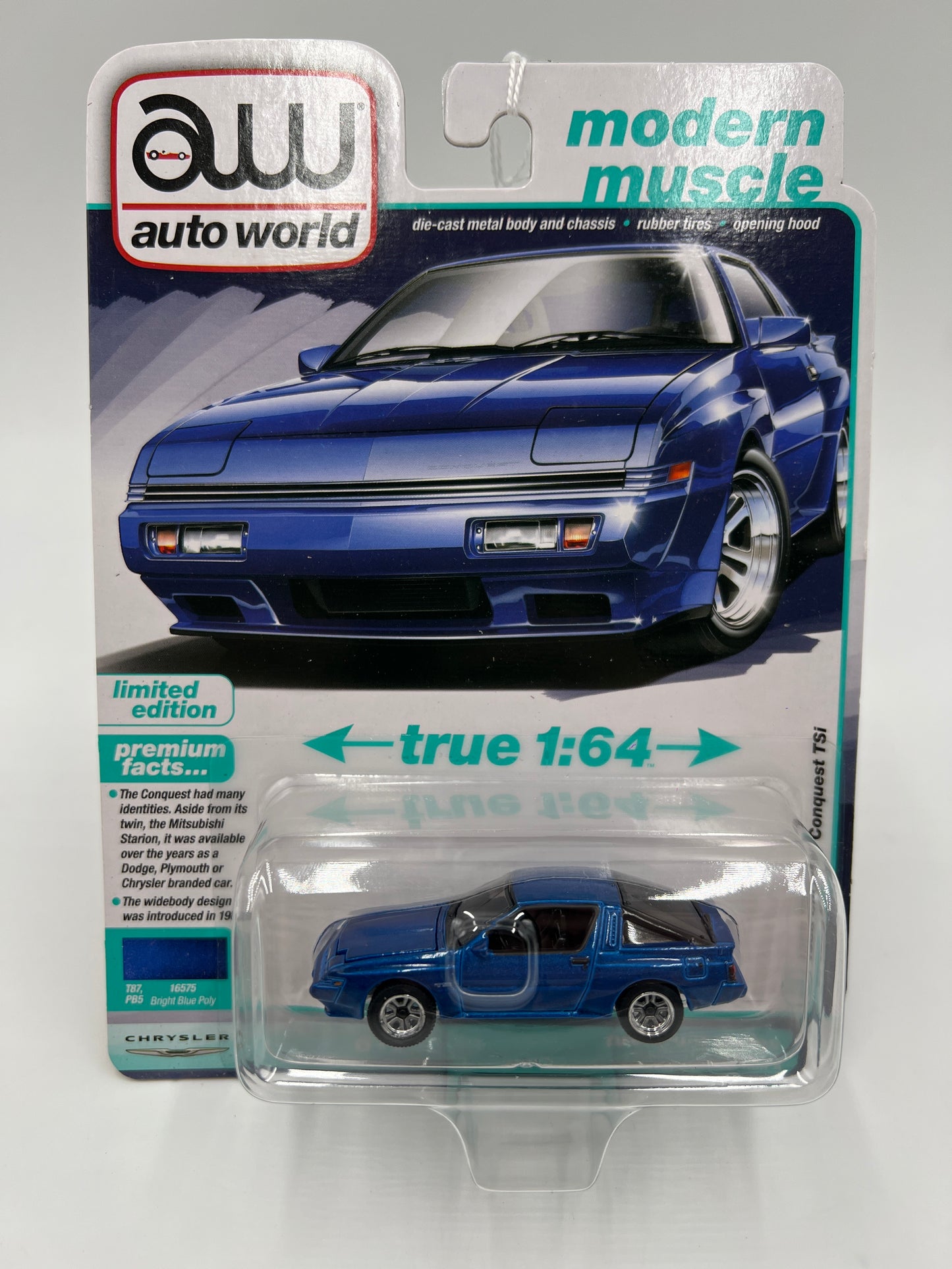 2025 Auto World Modern Muscle Release 1 Version A 1988 Chrysler Conquest TSi Blue 184A
