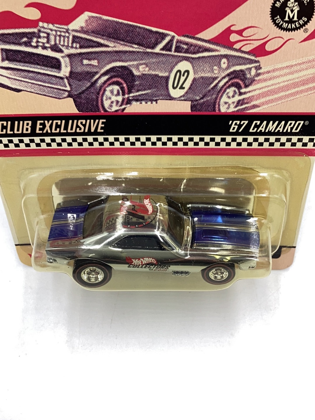 Hot Wheels 2002 club exclusive #016 ‘67 Camaro w/Blue stripes 1/10000 with protector