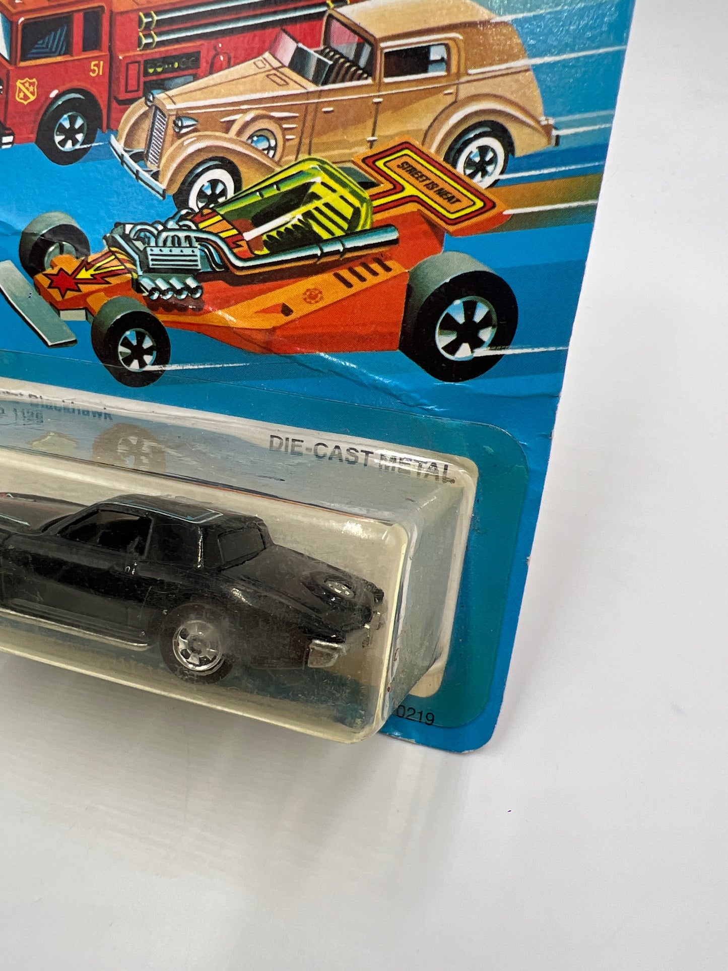Hot Wheels Original 1982 #1126 Stutz Blackhawk Black W/Protector Bad Card #1