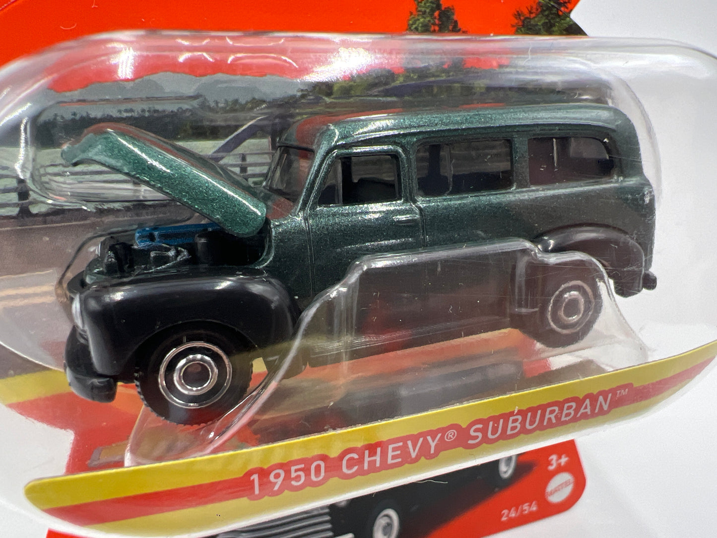 Matchbox Moving Parts #24 1950 Chevy Suburban Dark Green 162E