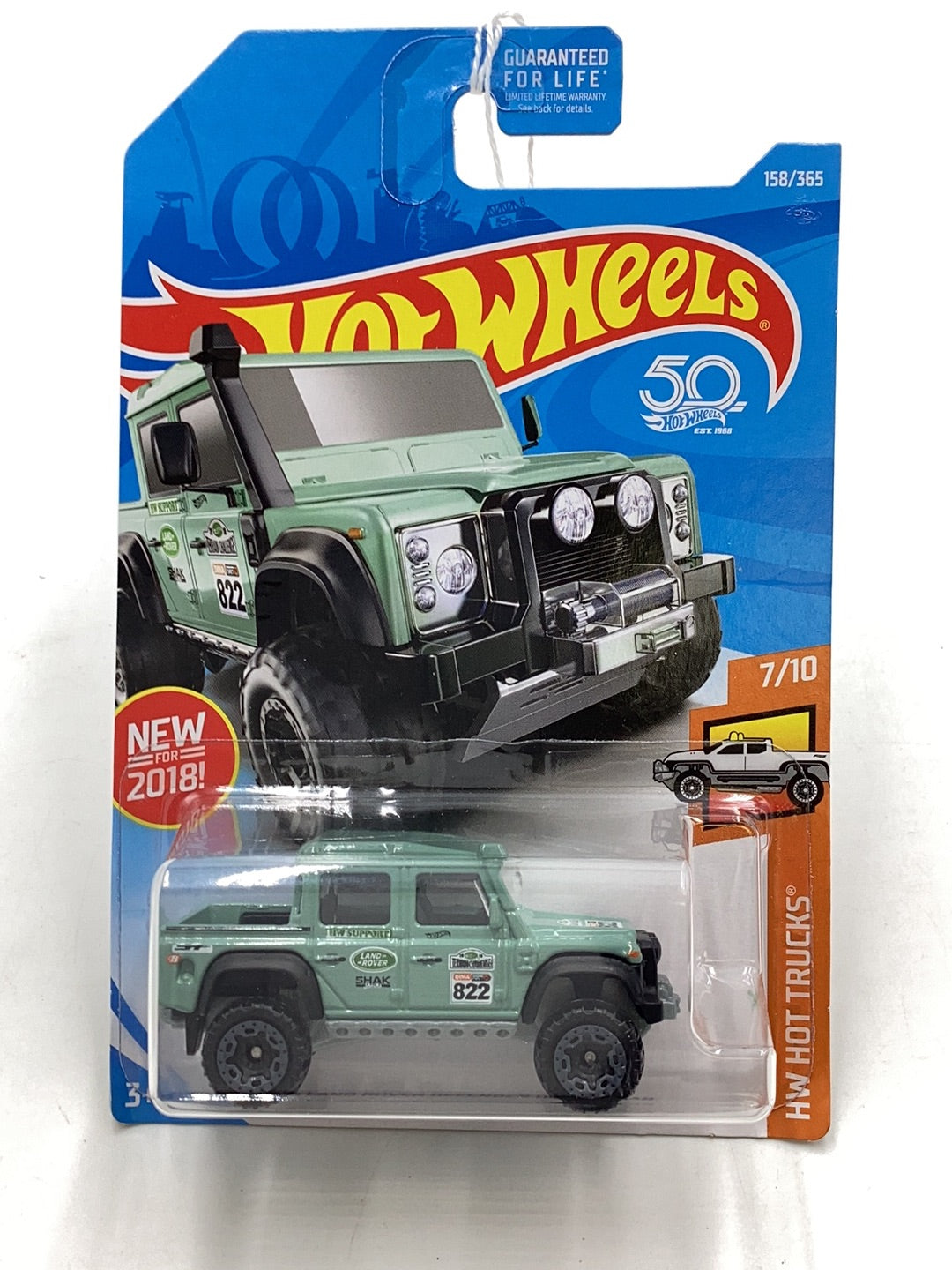 2018 Hot wheels #158 ‘15 Land Rover Defender Double Cab 63G
