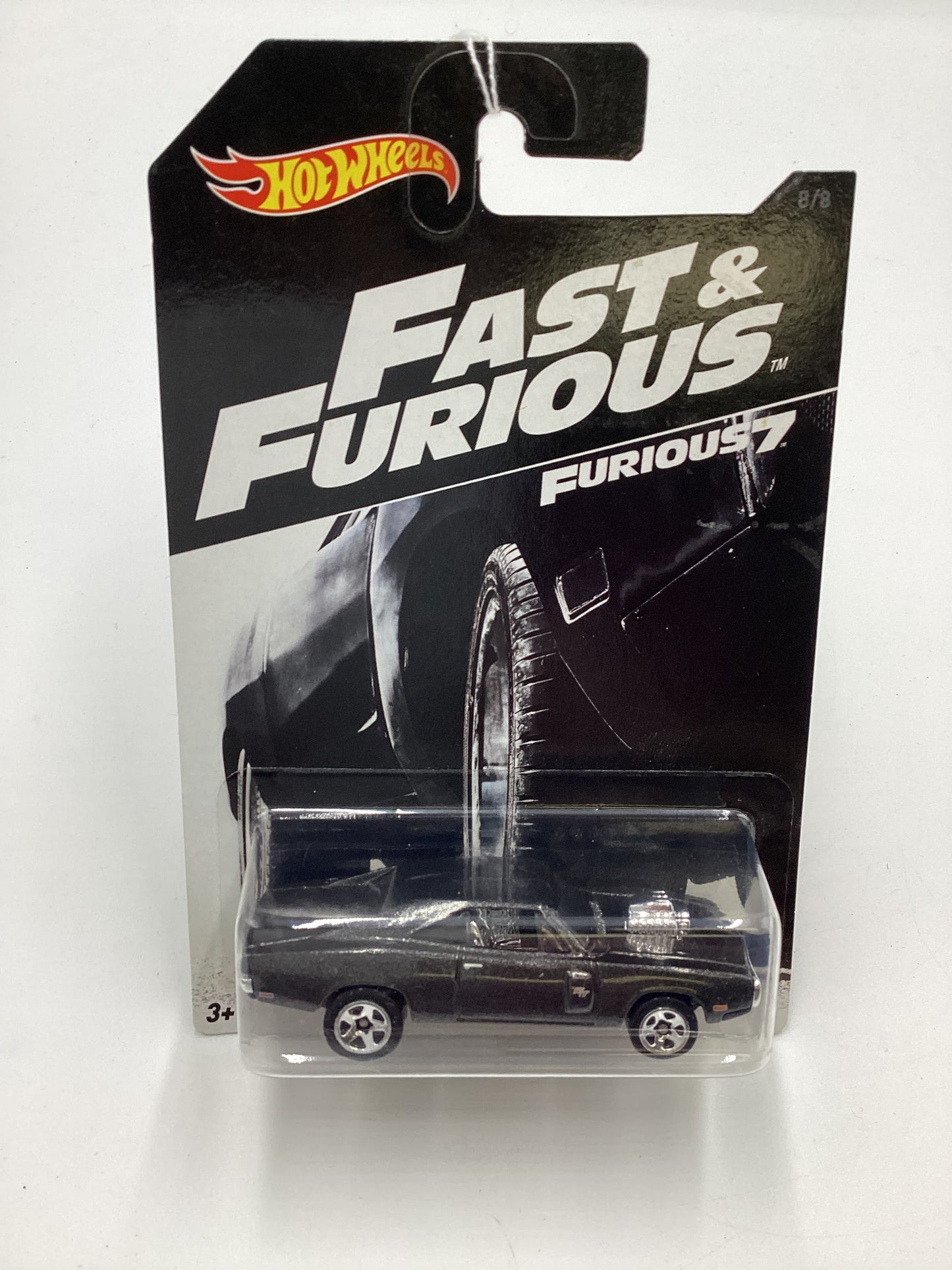 2016 Hot Wheels Fast and Furious #8 70 Dodge Charger R/T Black 69H