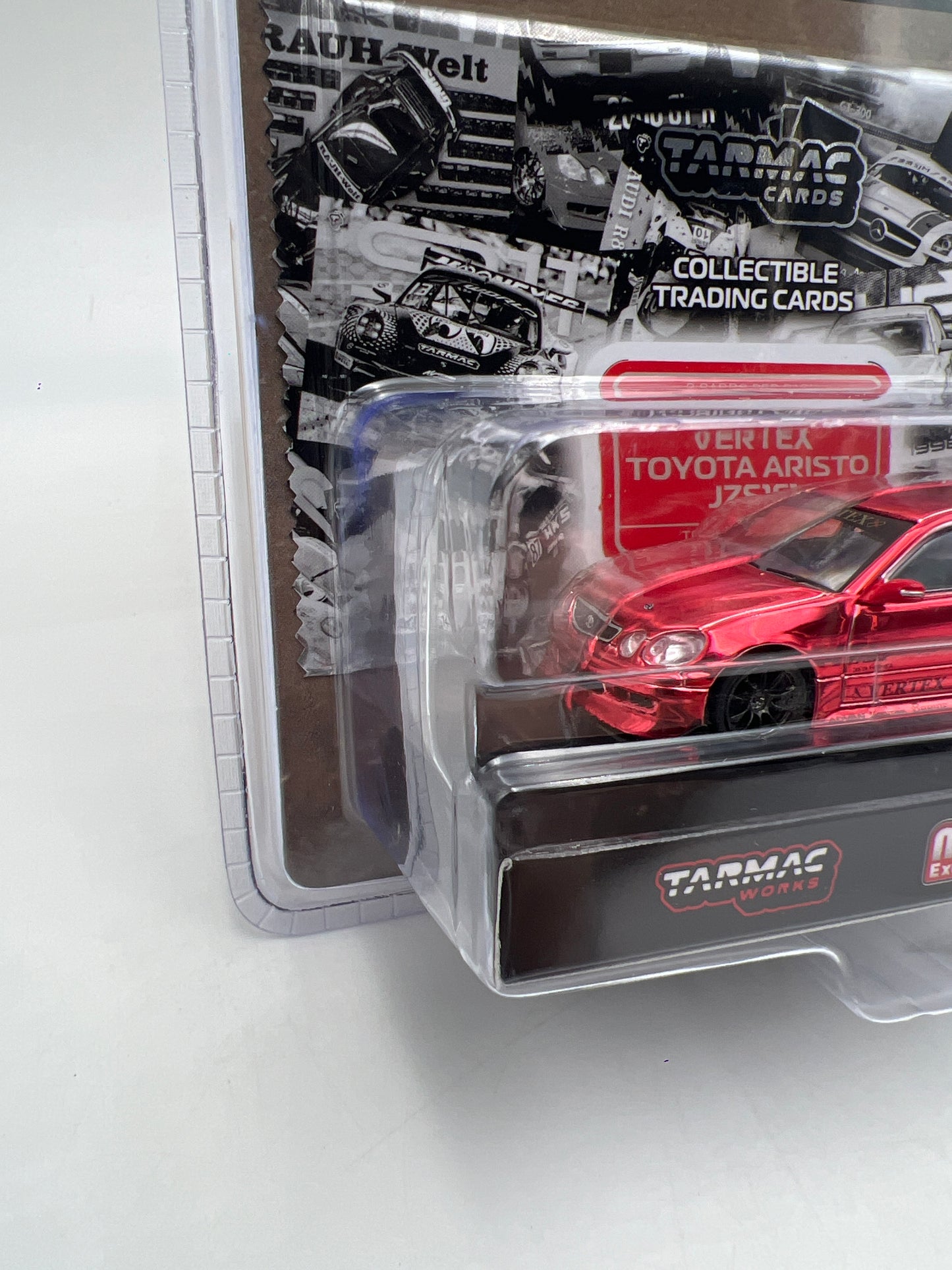 Tarmac Works Mijo Exclusives #81 CHASE VERTEX Toyota Aristo JZS161 W/Trading Cards