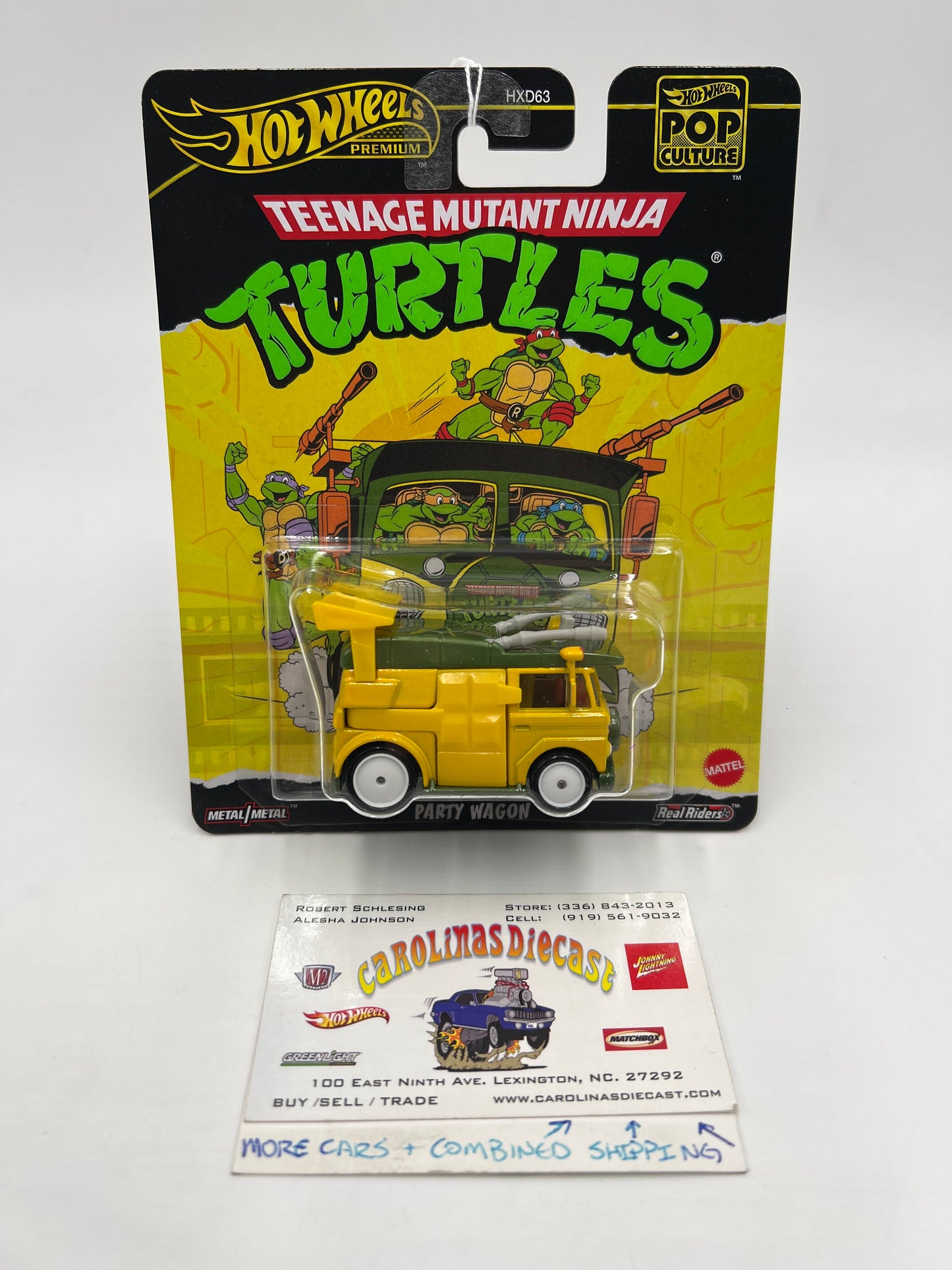 2025 Hot Wheels Premium Pop Culture Teenage Mutant Ninja Turtles Party Wagon Yellow 271i