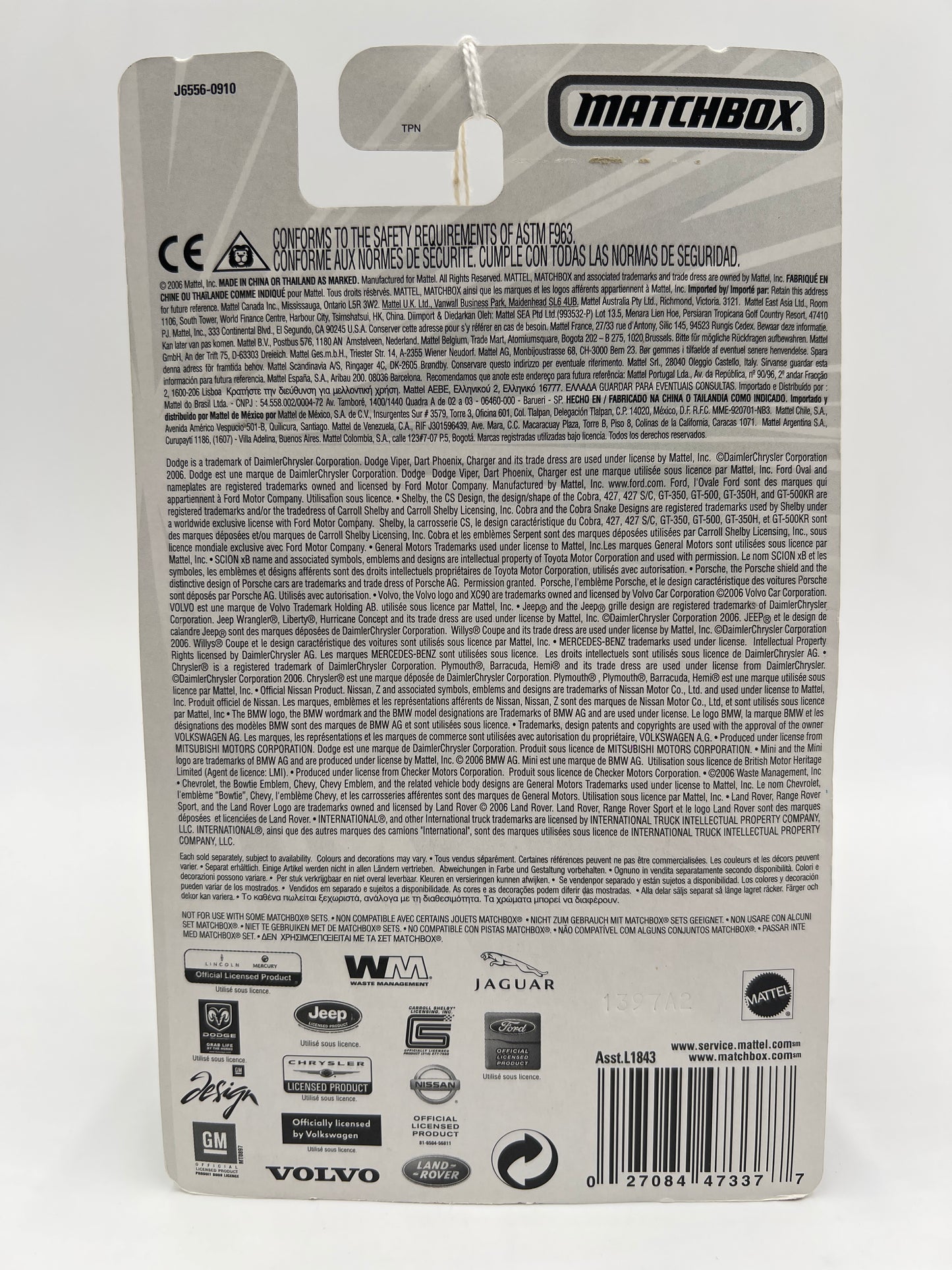 Matchbox Superfast #7 1969 Chevrolet Camaro Z/28 Blue 174E