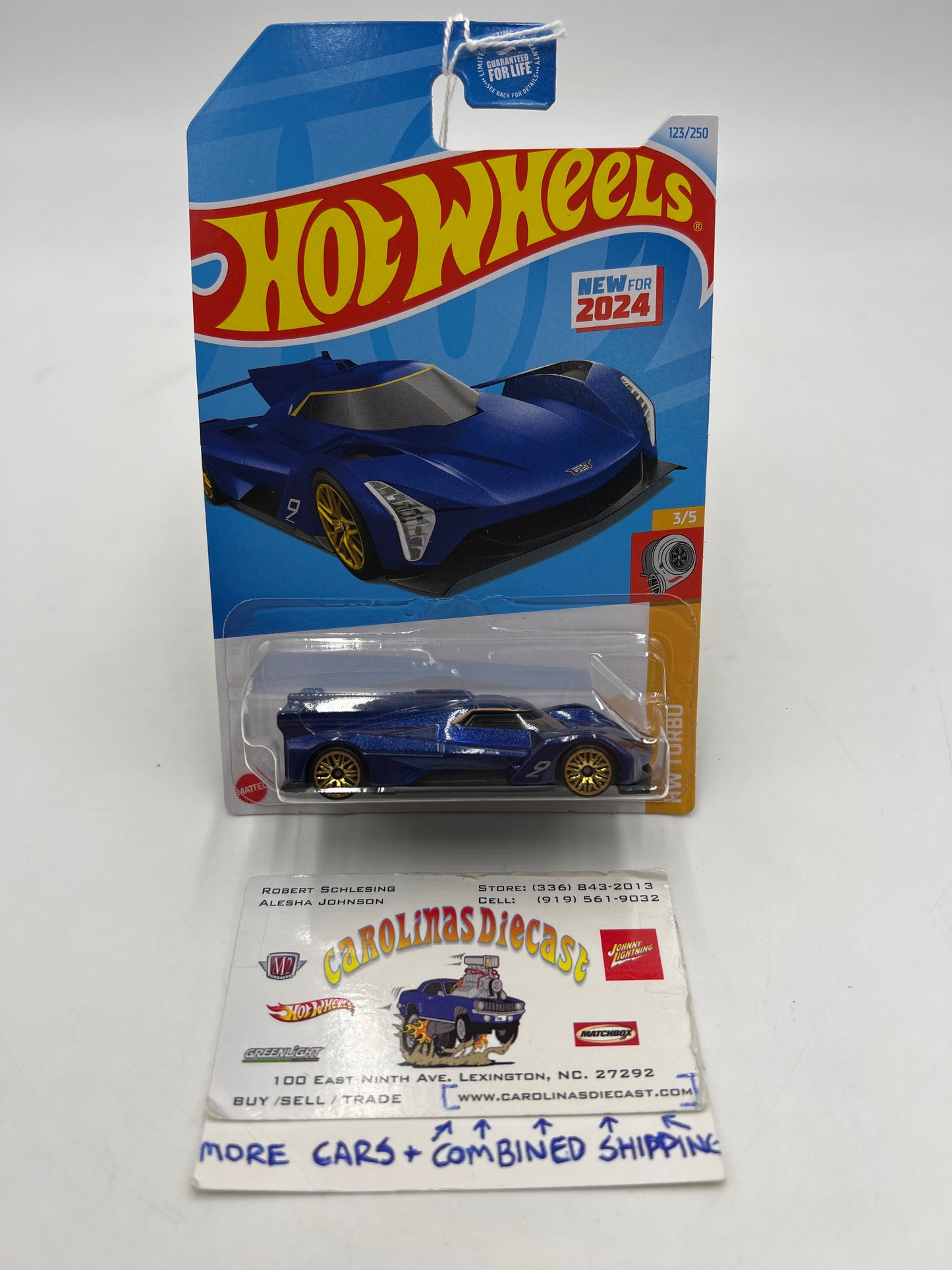 2024 Hot Wheels N Case #123 Cadillac Project GTP Hypercar Blue 60E