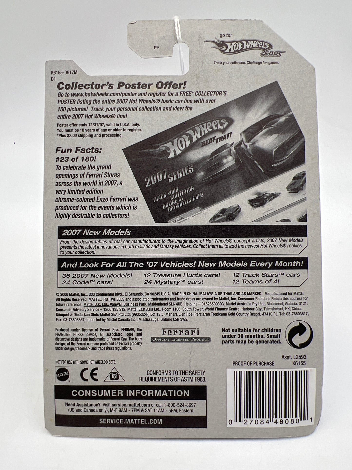 2007 Hot Wheels New Models #23 Ferrari 250 LM Blue/Silver SR