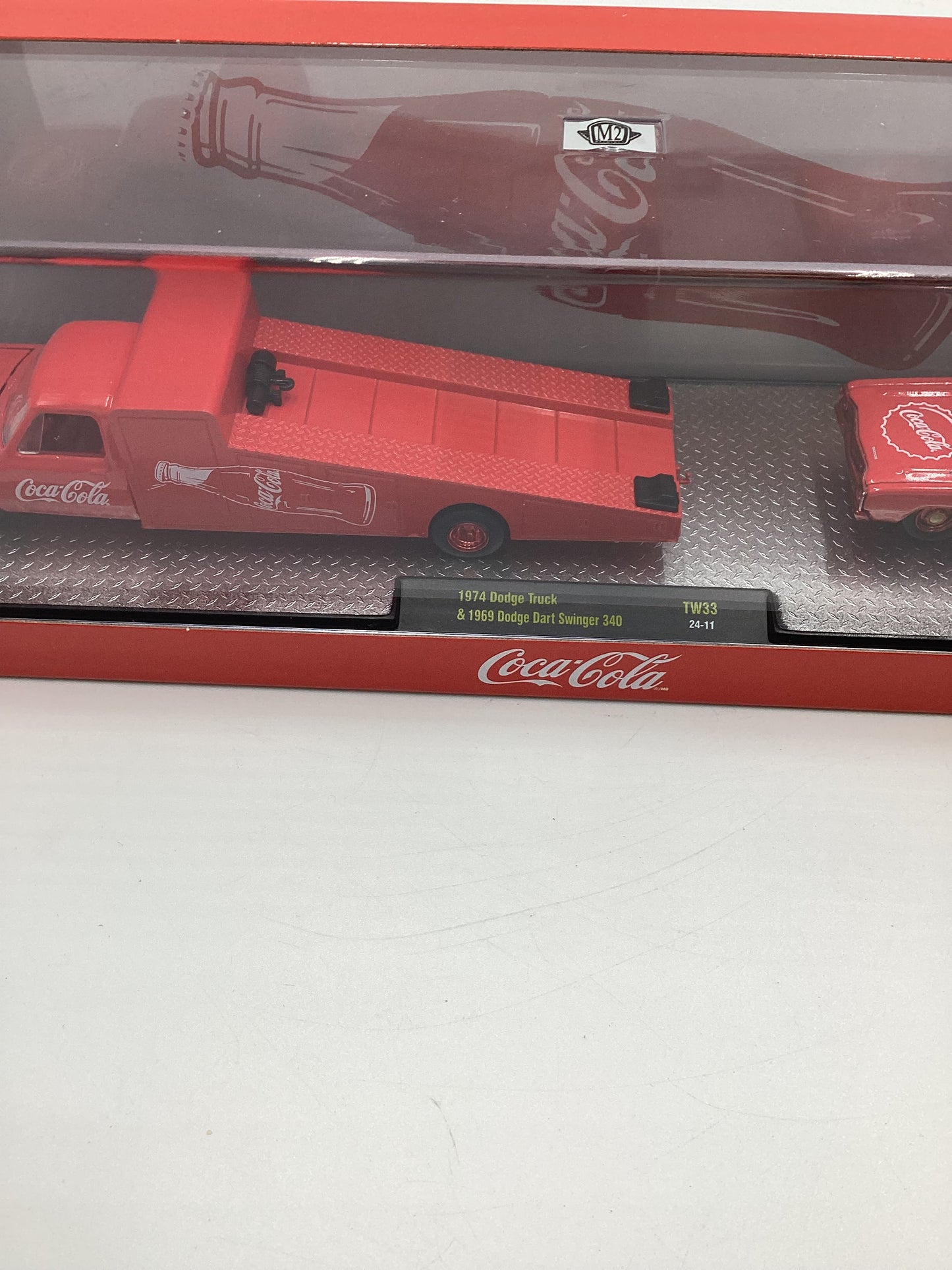 M2 MACHINES Auto Haulers Coca Cola CHASE 1974 Dodge Truck & 1969 Dodge Dart Swinger 340 TW33