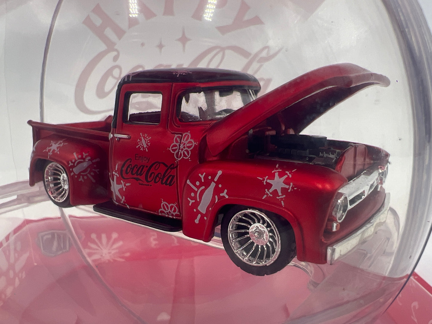 2025 M2 Machines Coca Cola Holiday Christmas Ornaments 1956 Ford F-100 Truck Red