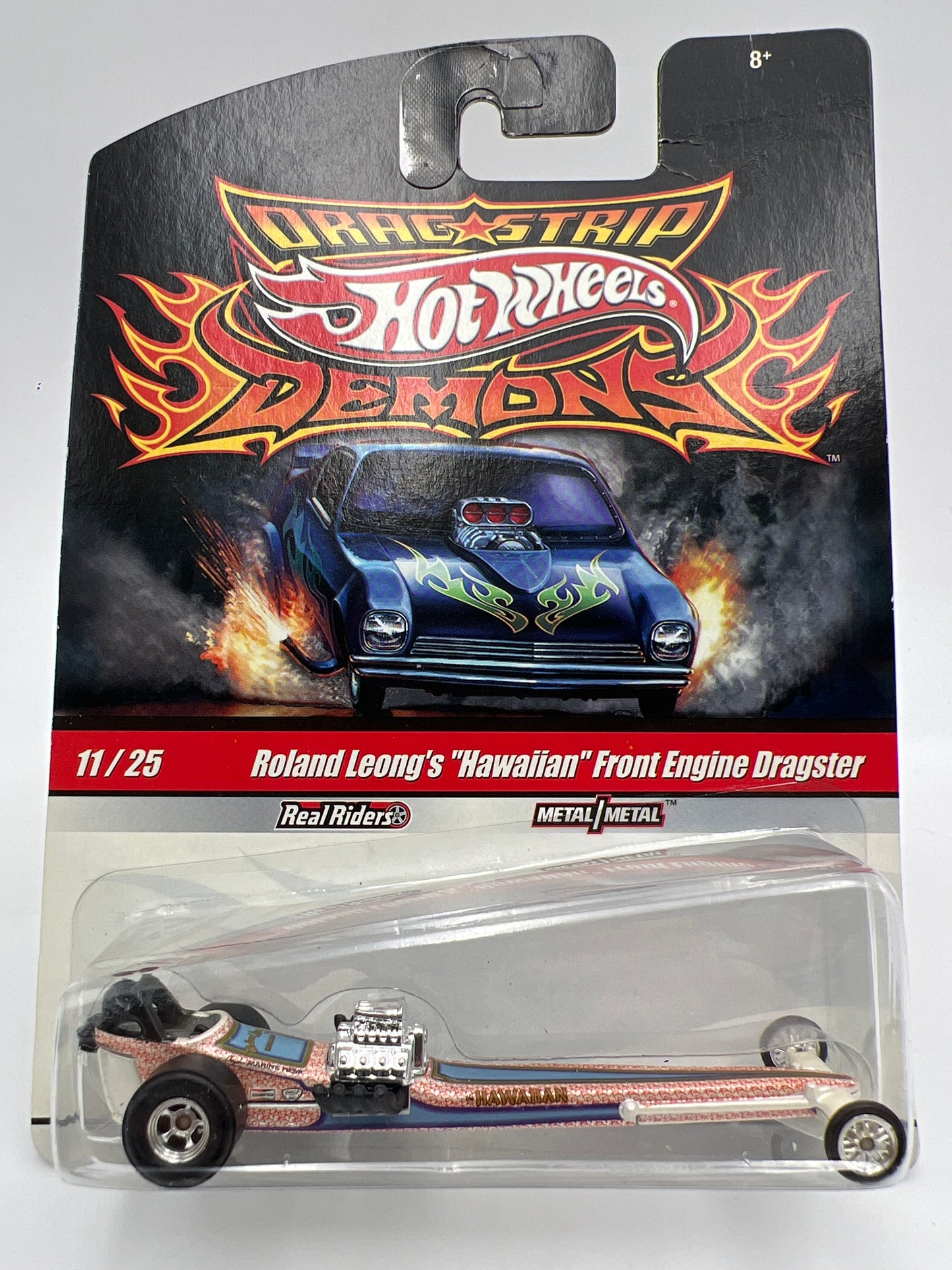 Hot Wheels Drag Strip Demons #11 Roland Leongs Hawaiian Front Engine Dragster W/Protector