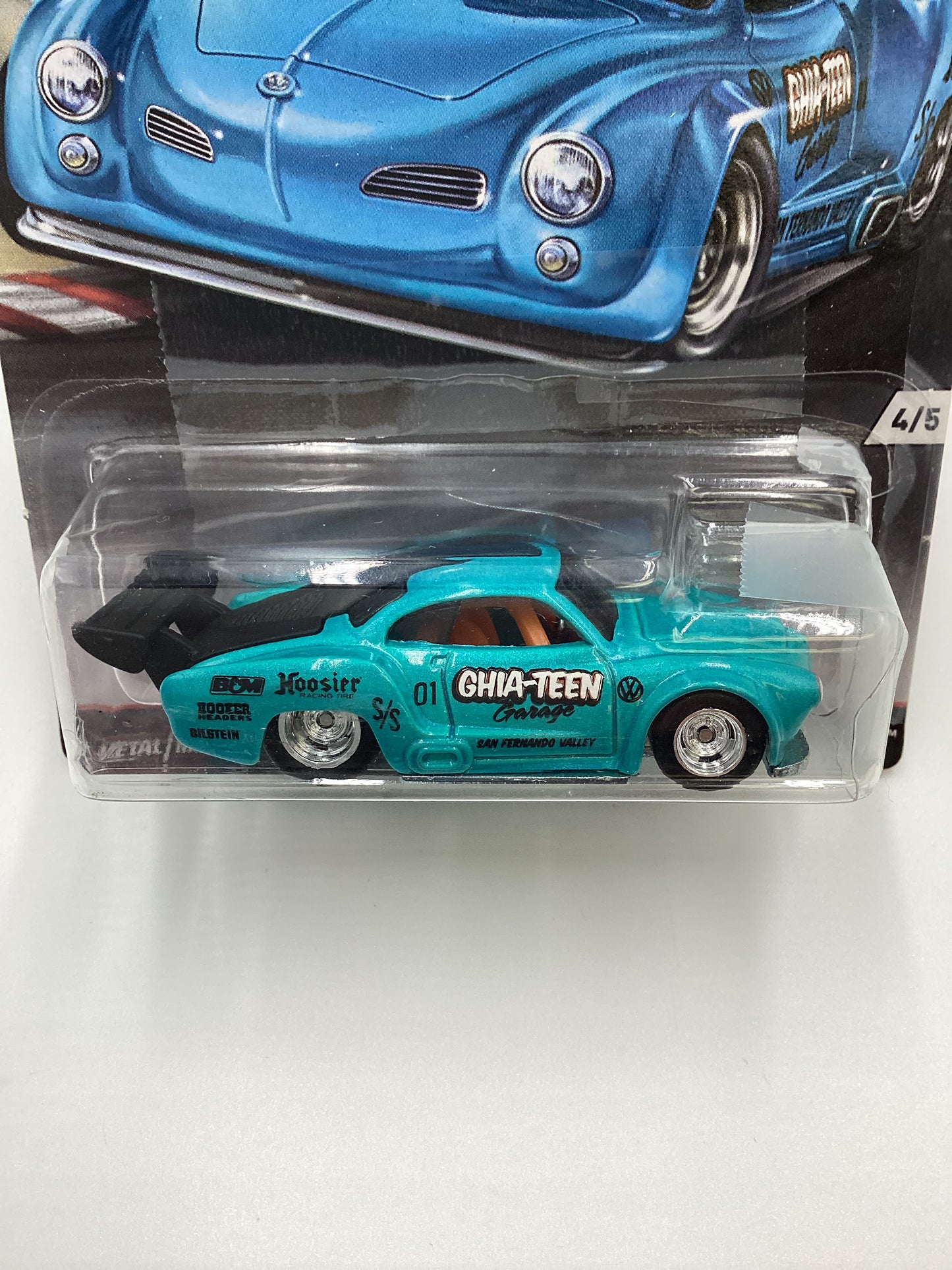 Hot Wheels Track Day #4 Volkswagen Karmann Ghia *Cracked Blister* 245M