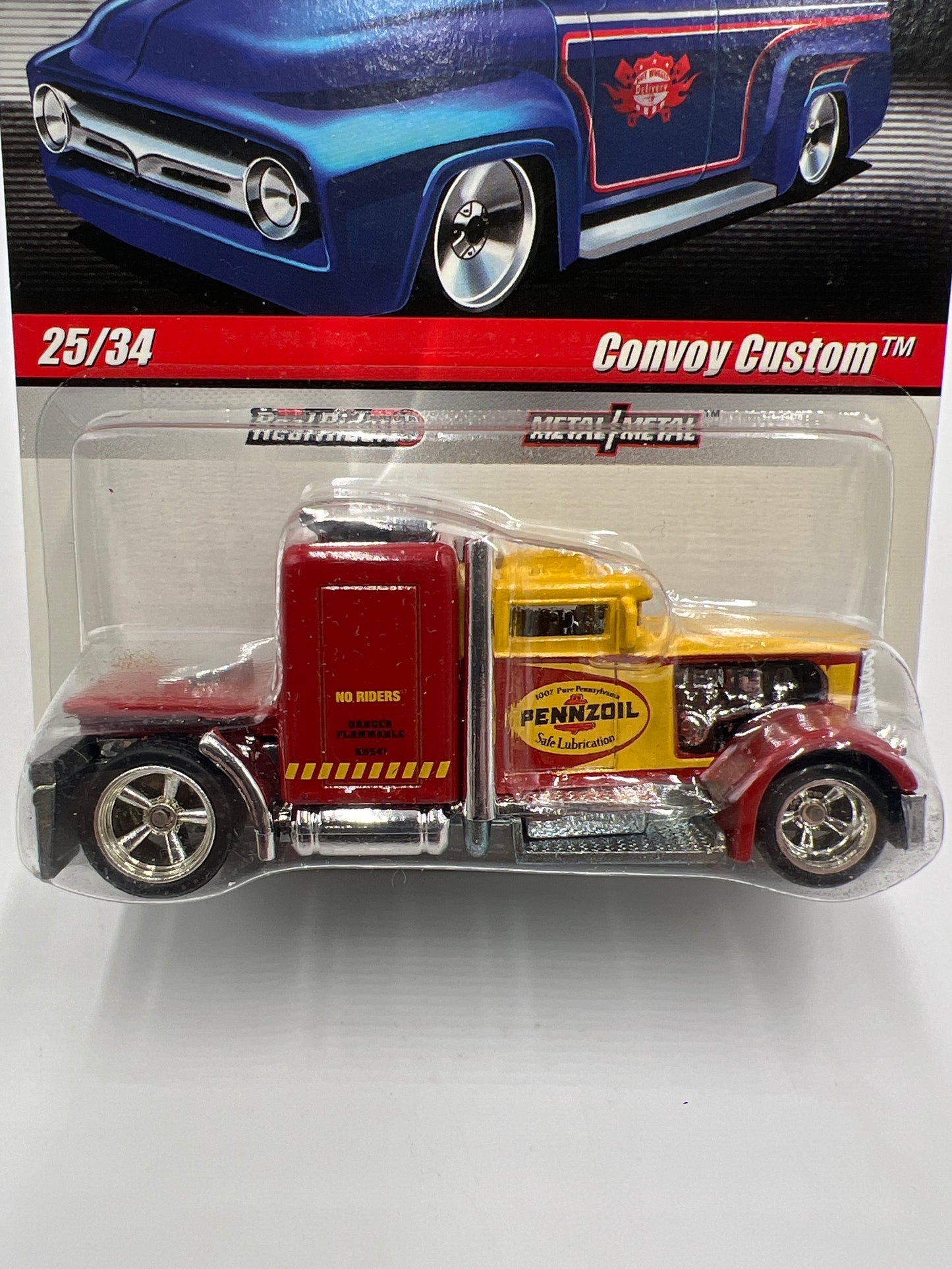 Hot Wheels Premium Slick Rides #25 Convoy Custom Pennzoil W/Protector